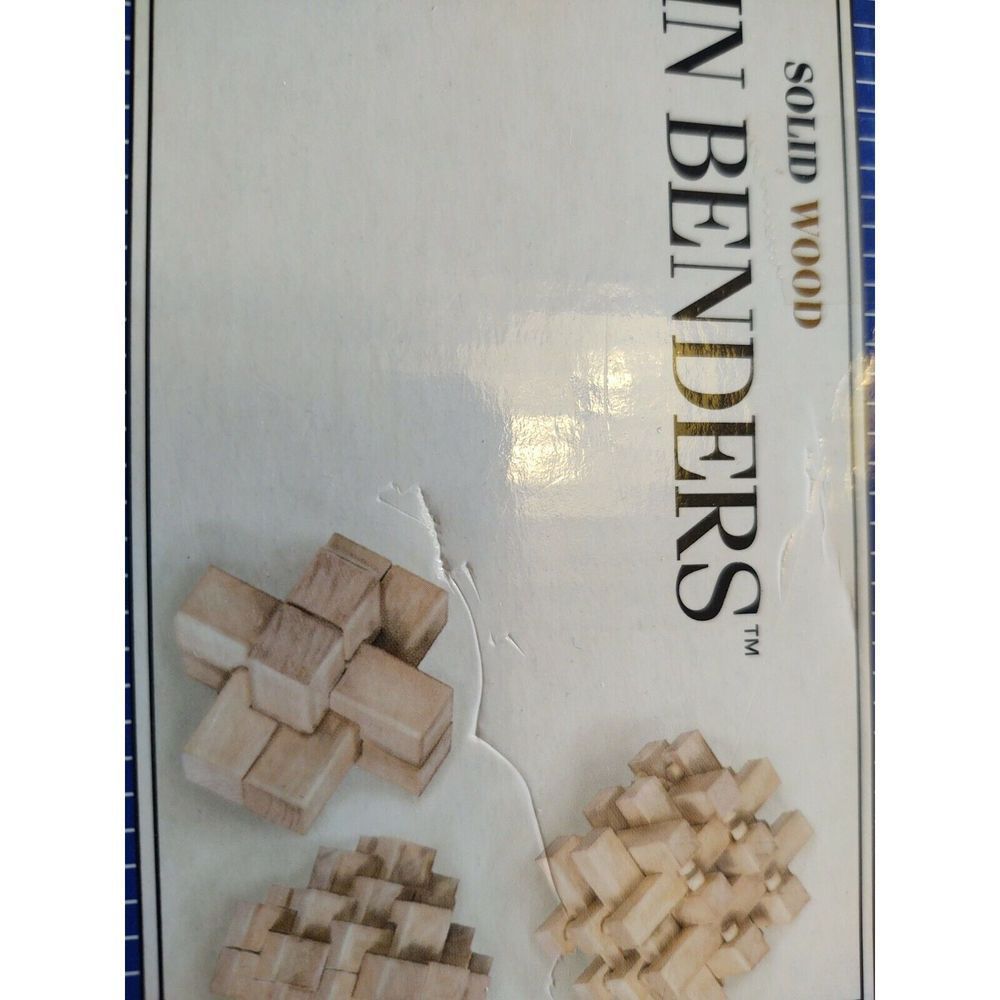 OPEN BOX Cardinal Wood Brain Benders 3-D 3 Puzzles Learning Brain Teaser - Picture 5 of 6